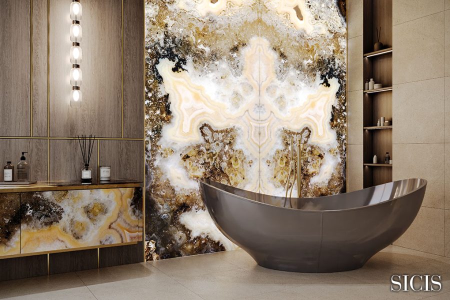 Shellis Bathtub Gray e Eryon Sink Crystallised AMB1-2